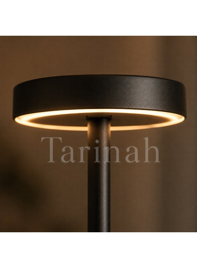 مصباح طاولة LED لاسلكي قابل للشحن مع تحكم باللمس وإضاءة قابلة للتعتيم - أسود - Image 5