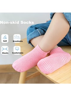 Bebiland 12 Pack  Baby Socks Toddler Socks Non Slip Grip Ankle Socks with Non Skid Soles  for  1-3 Years Baby Socks, Size M  - Image 5