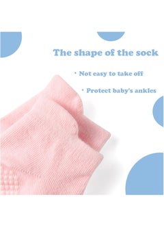 Bebiland 12 Pack  Baby Socks Toddler Socks Non Slip Grip Ankle Socks with Non Skid Soles  for  1-3 Years Baby Socks, Size M  - Image 4