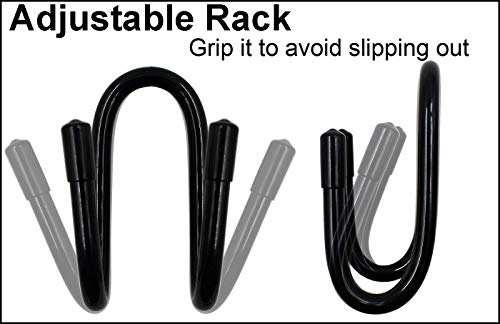 YYST Flexible Over the Seat Hard Hat Rack Holder Back Seat Hanger Headrest Hanger Headrest Hook (Black X 4 Pack) - Image 2