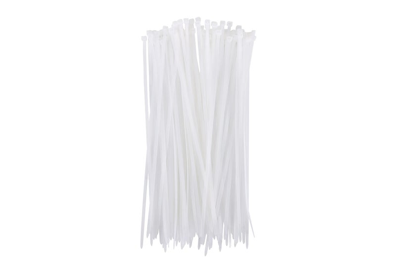 Boacua White Zip Ties Heavy Duty 8 Inch(100 Pack) 50Lb Multi-Purpose Cable Ties For Indoor And Outdoor Use - Image 1