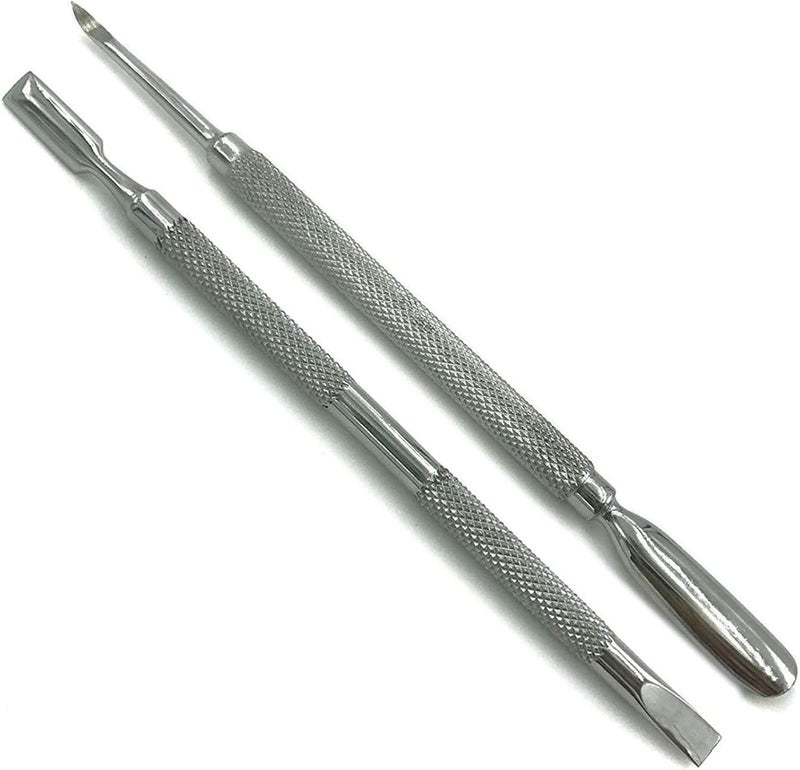 Liberty Supply Spoon Cuticle Pusher Cleaner Trimmer Manicure Pedicure Nail Care Tools 2 Pc Set
