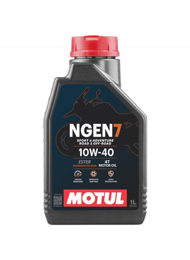 MOTUL NGEN7 Sport & Adventure Road & Off-Road 10W-40 4T Motor Oil 1L - Image 1