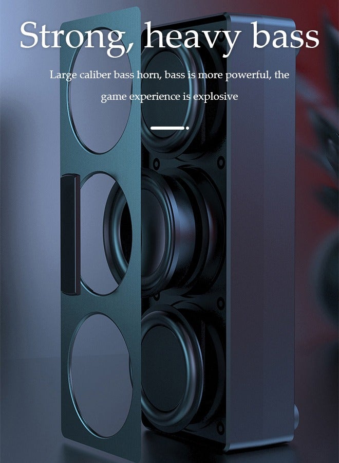 DUNISO Bluetooth Computer Speakers，Portable Compact Speaker with Bass Boost，USB Plug & Play PC Speakers，for Phone/Tablet/Notebook/PC - Image 5
