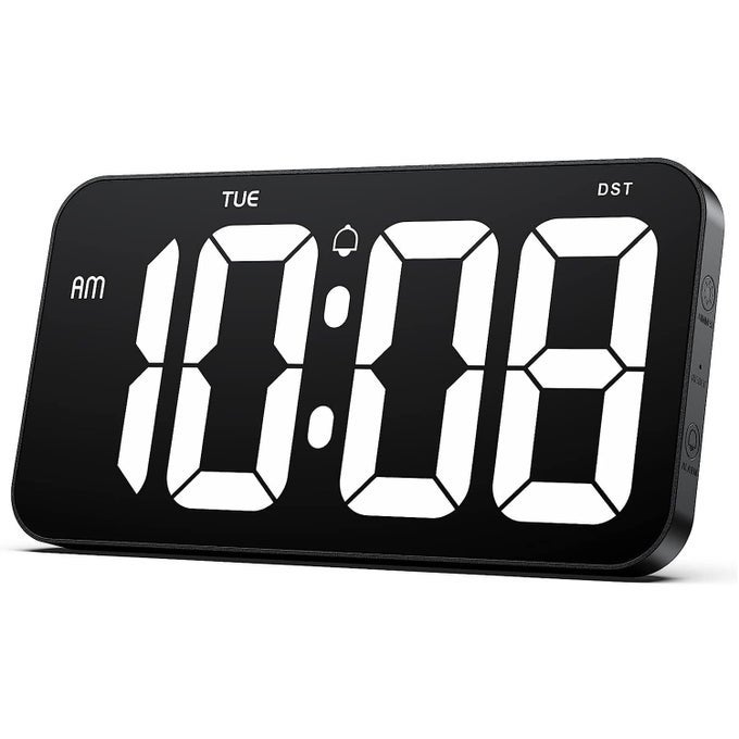 DIGITAL WALL CLOCK LARGE DISPLAY108 USB POWER LED WALL CLOCK WITH JUMBO CLEAR DIGITS WEEKDATETIME MEMORYADJUSTABLE BRIGHTNESS DESK CLOCK FOR LIVING ROOMKITCHEN BEDROOMCLASSROOMOFFICEGYM