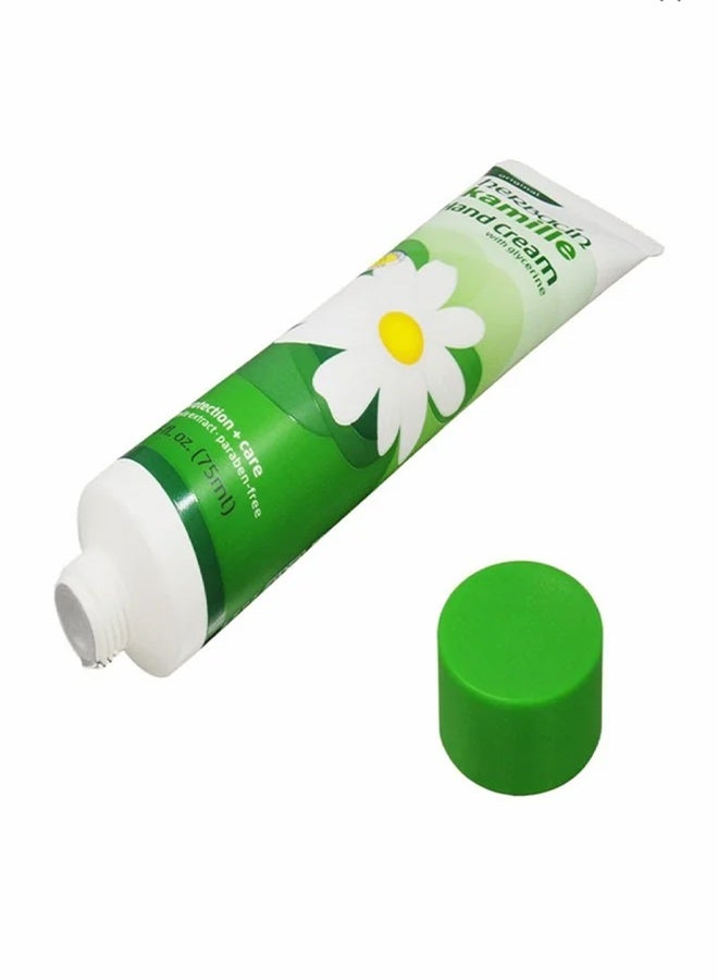 هيرباسين 2 قطعة كريم اليدين كاميل مع الجلسرين 75 مل ، ينعم البشرة ويرطب ويحافظ على مرونة البشرة من السيليكون ، ويوفر الرطوبة والحماية للبشرة المتشققة الخشنة - Image 2