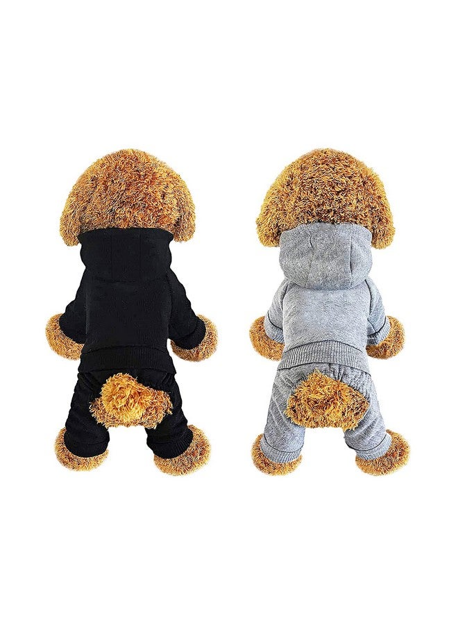 LifeWheel Dog Hoodie, Pet Jumpsuit Fleece Sweatshirt With Buttons, Dog Clothes, Dog Cold Weather Coats, Dog Pajamas, Winter Warm Cotton Puppy Hoodie 4 Legs Dog Clothes For Small Medium Large Dogs Cats Boy Girl - Image 1