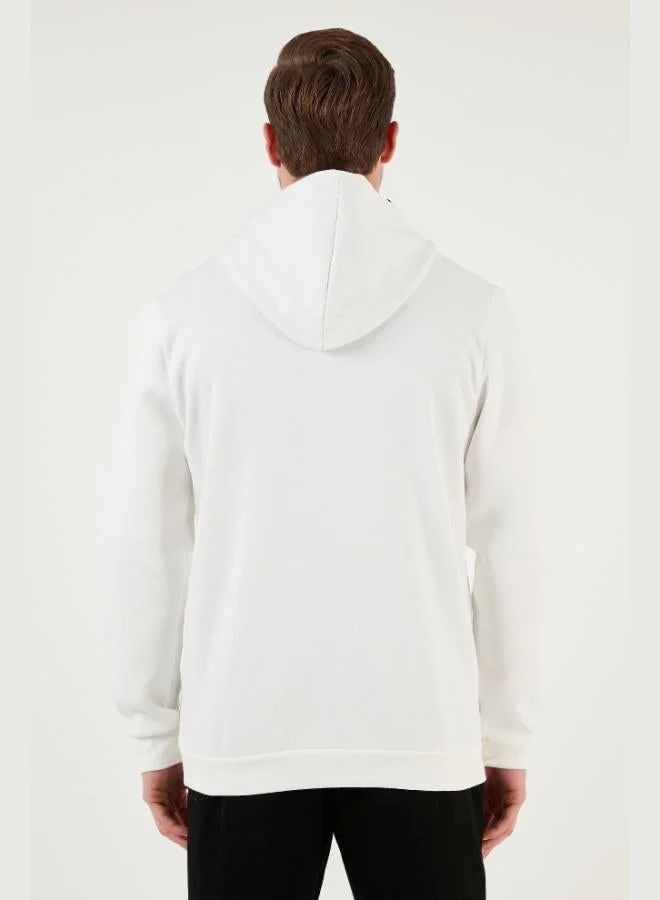 Buratti  Buratti Kangaroo Pocket Zip-Up Hooded Slim Fit Sweatshirt for Men 575707 for Men | Best Price UAE