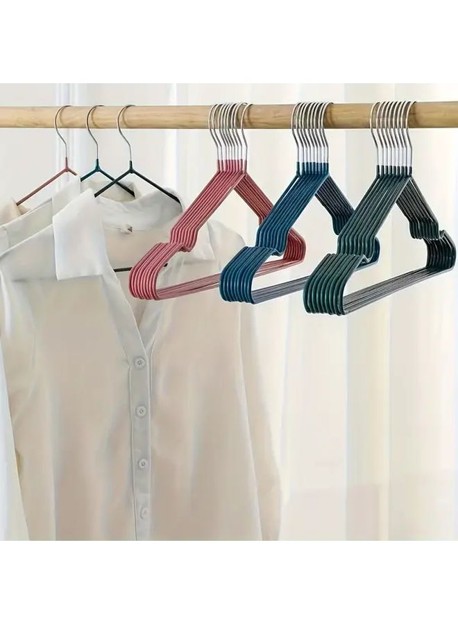 Morandi Light Blue 30pcs Non Slip Metal Hangers With Shoulder Guard Rustproof Space Saving Closet Storage - Image 5