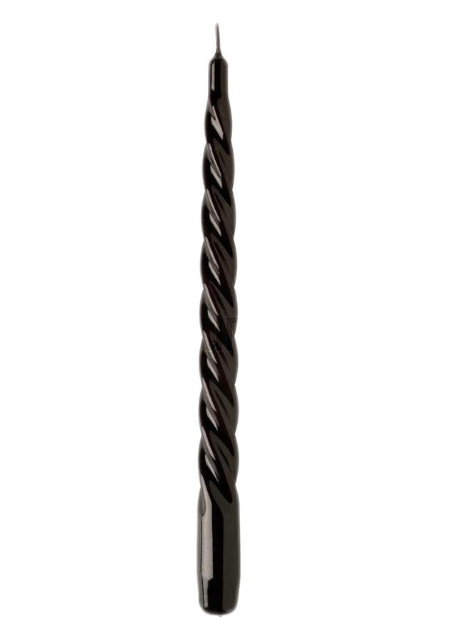LUCES Paraffin Wax Black Spiral Candles Stick Taper Smokeless Dripless Scented Twisted for Party Home Dinner Table Decor Set of 8 Burn Time 8 Hour - Image 3