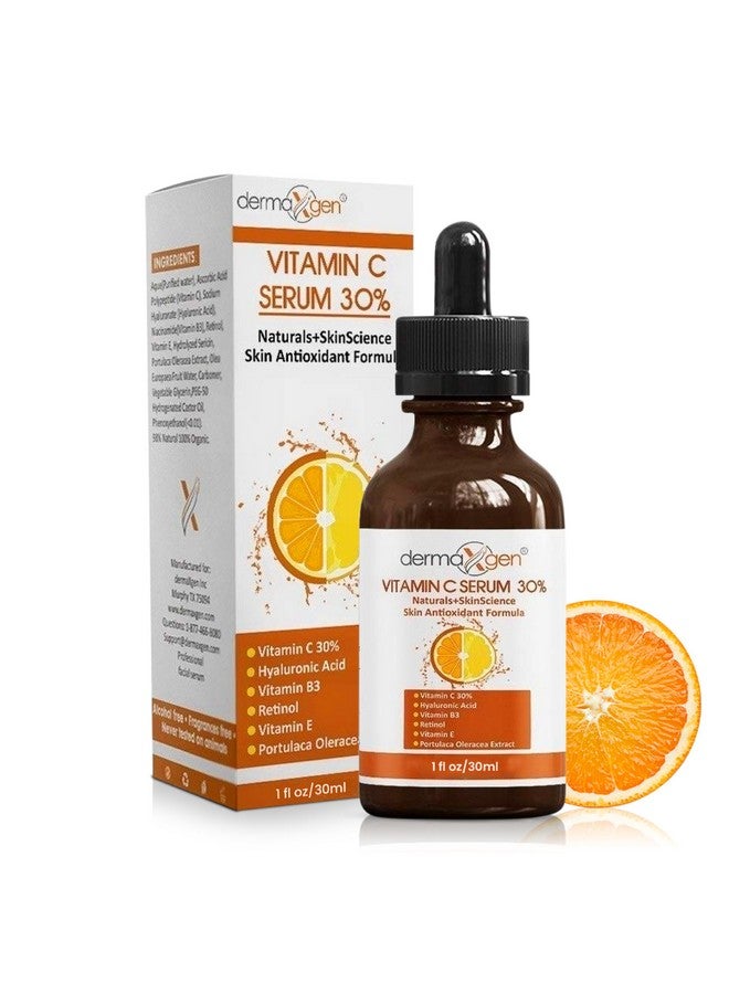dermaxgen 30% Vitamin C Serum For Face Natural & Organic Anti Wrinkle & Skin Rejuvenator Moisturizer With Hyaluronic Acid & Vitamin E Powerful Anti Aging Serum Agedefying Beauty Regimen 1Fl Oz - Image 1