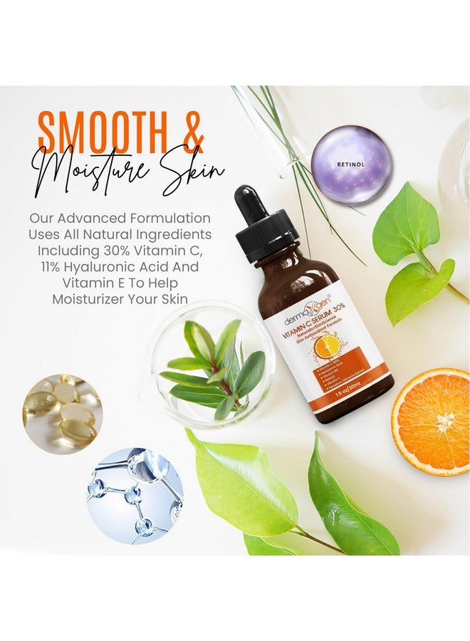 dermaxgen 30% Vitamin C Serum For Face Natural & Organic Anti Wrinkle & Skin Rejuvenator Moisturizer With Hyaluronic Acid & Vitamin E Powerful Anti Aging Serum Agedefying Beauty Regimen 1Fl Oz - Image 5