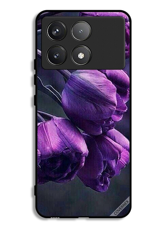 Covernex Xiaomi Poco F6 Pro Protective Case Cover Dark Flowers - Image 1