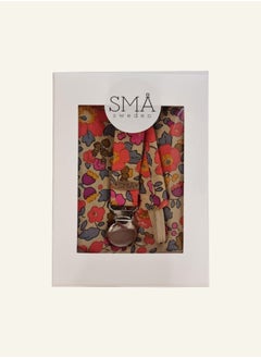 SMA SMA BIBS x LIBERTY Pacifier Clip Liberty gift pack - bib and pacifier clip - Anti-lost clip Anti-drop Chain Universal Pacifiers Teether Holder and cotton bib for babies  - Image 2
