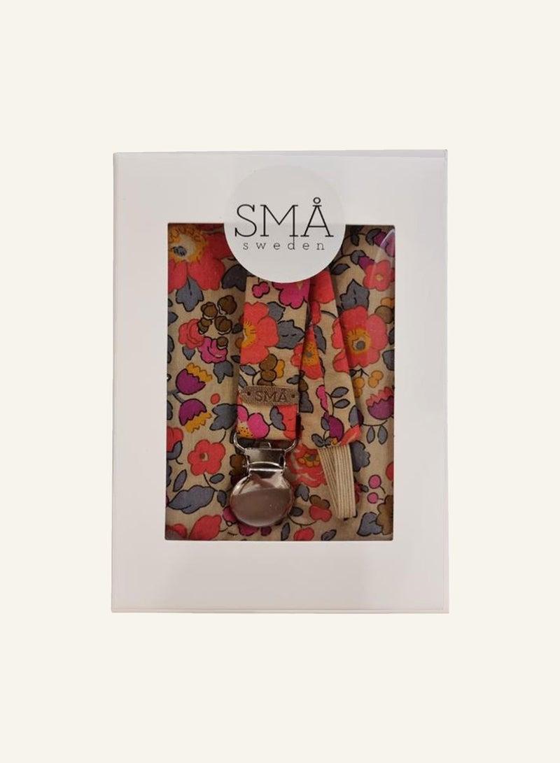 SMA BIBS x LIBERTY Pacifier Clip Liberty gift pack - bib and pacifier clip - Anti-lost clip Anti-drop Chain Universal Pacifiers Teether Holder and cotton bib for babies - Image 2