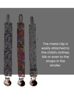 SMA SMA BIBS x LIBERTY Pacifier Clip Liberty gift pack - bib and pacifier clip - Anti-lost clip Anti-drop Chain Universal Pacifiers Teether Holder and cotton bib for babies  - Image 4