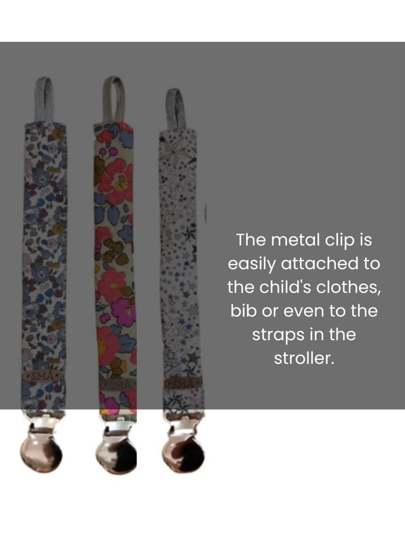 SMA BIBS x LIBERTY Pacifier Clip Liberty gift pack - bib and pacifier clip - Anti-lost clip Anti-drop Chain Universal Pacifiers Teether Holder and cotton bib for babies - Image 4