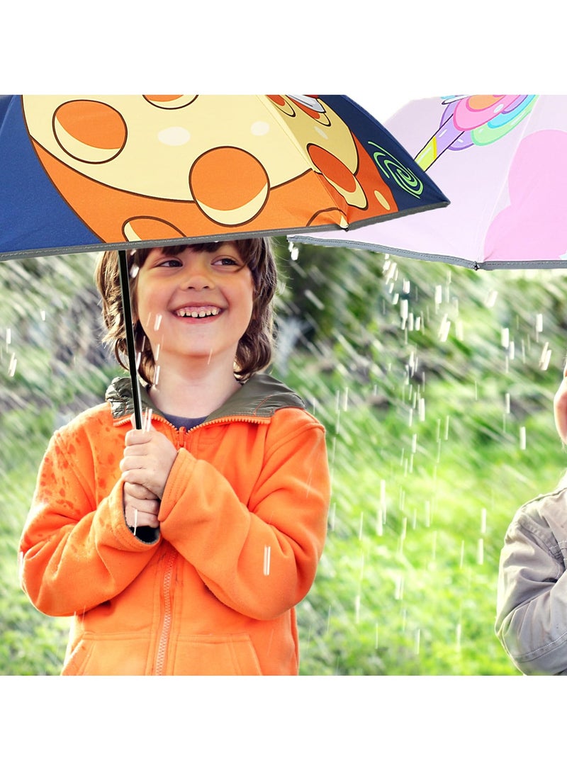 مظلة سفر للأطفال برسوم كرتونية، تفتح وتغلق تلقائيًا، حماية من الأشعة فوق البنفسجية، تصميم مضغوط ومتين للأولاد والبنات - Image 5