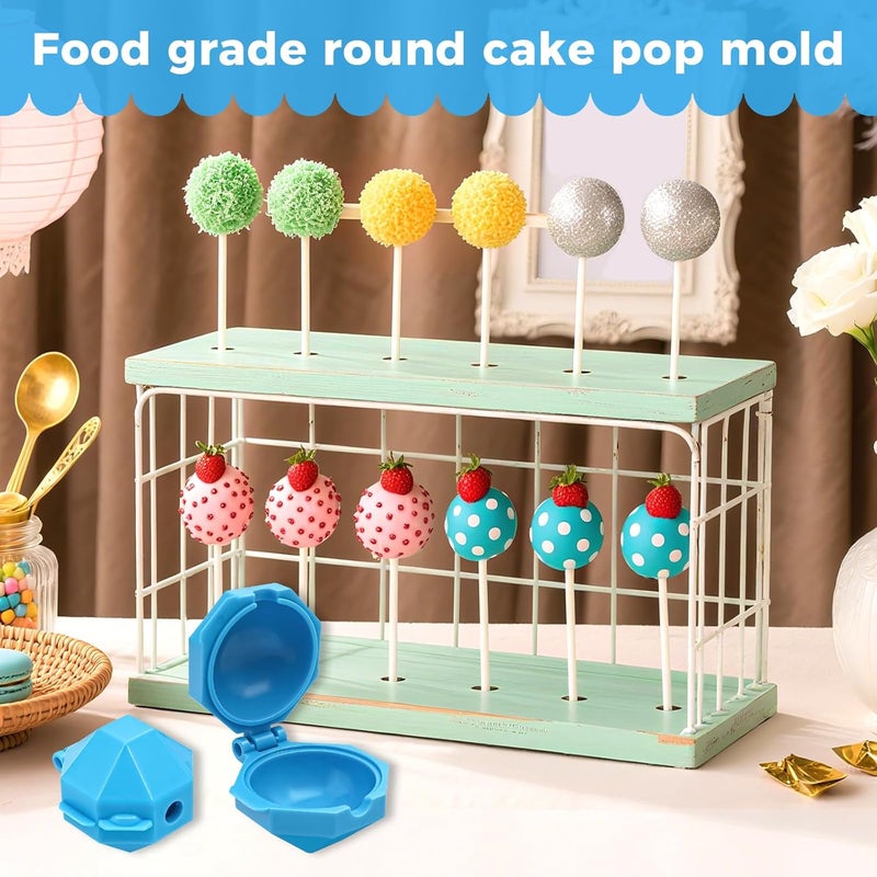 KCMOSGI 2 PCS Cake Pop Mold Shapes Press Set, Round Cake Pop Mold for Home, Bakers, DIY Accessories - Image 5