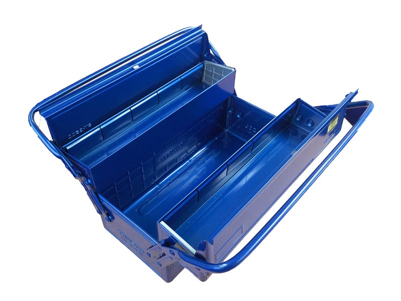 TRUSCO ST-3500-B 2-Tier Tool Box, 13.8 x 6.3 x 10.2 inches (350 x 160 x 260 mm), Blue - Image 4