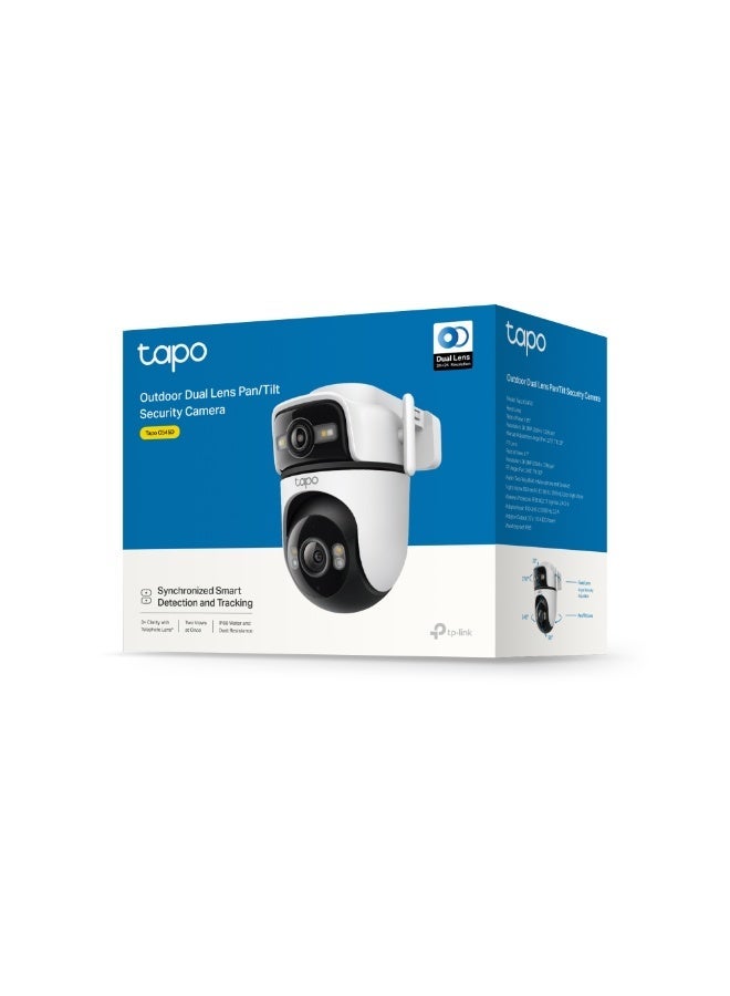 tapo كاميرا خارجية مزدوجة العدسة Tapo C545D بدقة 2K و3MP، كاميرا أمان مع تتبع ذكي، كاميرا خارجية ذكية، CCTV، رؤية ليلية، IP66، صوت ثنائي الاتجاه - Image 1