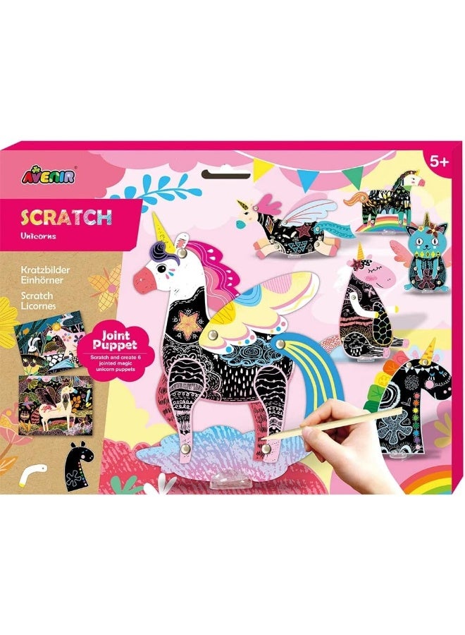 Avenir CH191683 Scratch Jointed Puppet Unicorn, Mixed Colours - Image 1