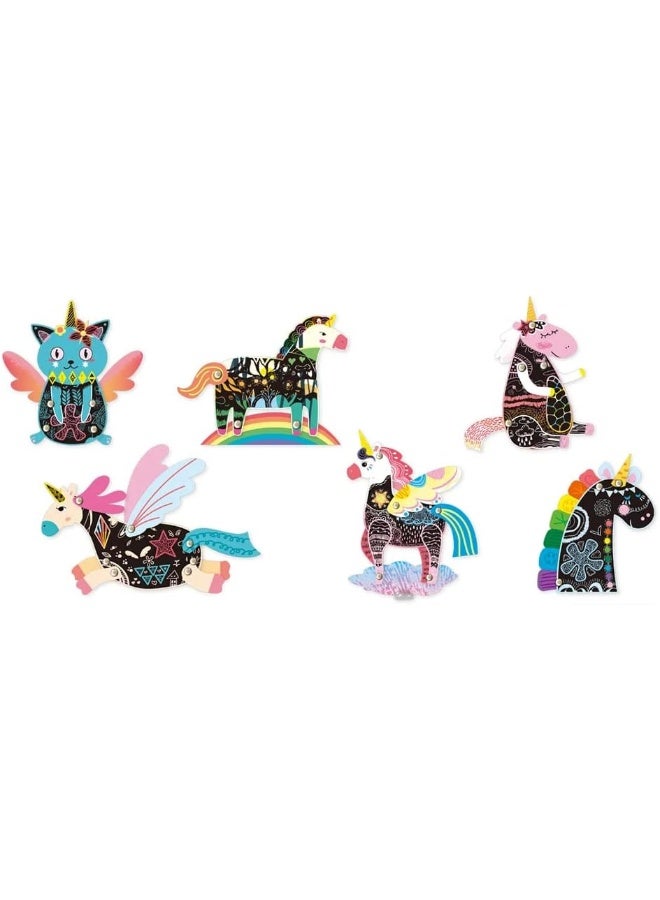 Avenir CH191683 Scratch Jointed Puppet Unicorn, Mixed Colours - Image 2
