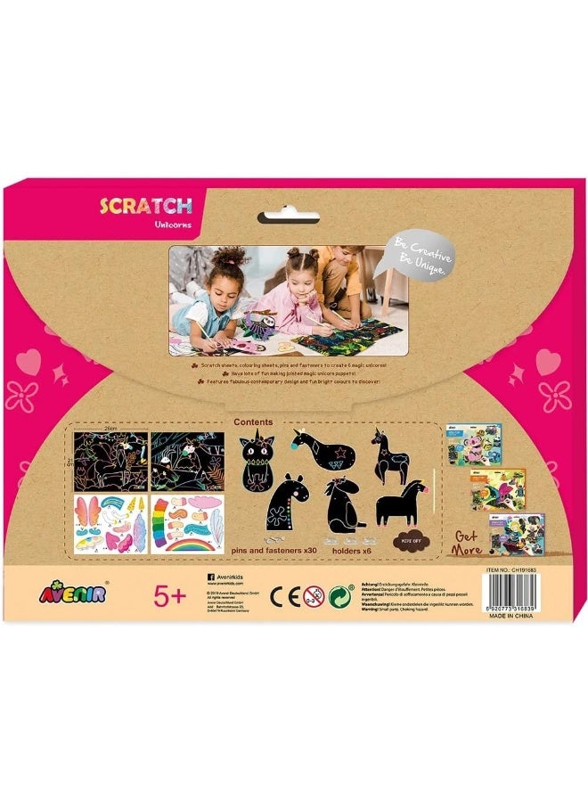 Avenir CH191683 Scratch Jointed Puppet Unicorn, Mixed Colours - Image 4