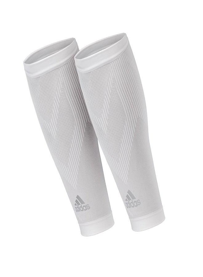 Adidas Compression Calf Sleeves - White - L/Xl - Image 1