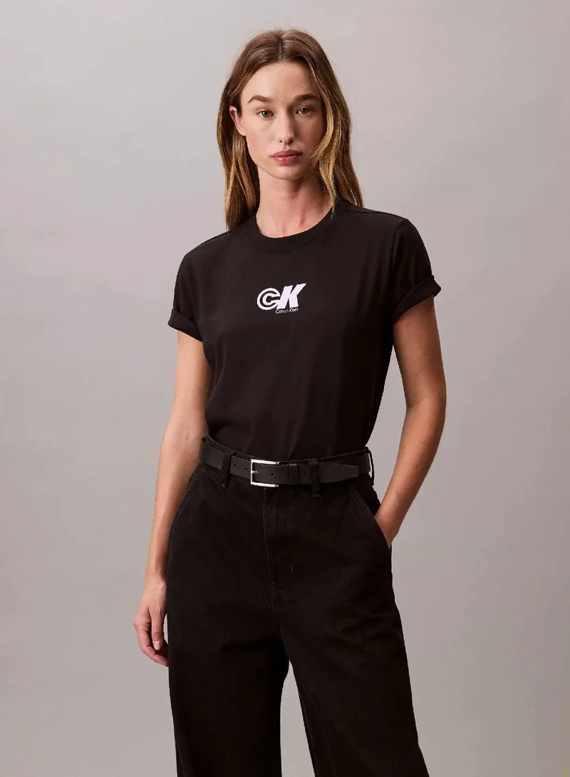 CK Logo Jersey Slim Tee