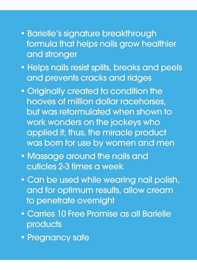 BARIELLE Nail Strengthener Cream Helps Improve Nail Growth.For Healthier And Stronger Nails. Prevents Splitting Cracks And Ridges. Resists Splits Peels And Breaks.Can Be Used With Nail Polish. 1 Ounce  - Image 5