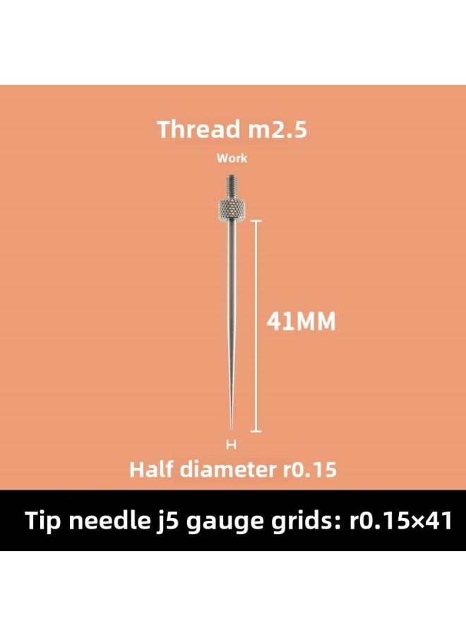 # Dial Indicator Needle Flat Tip Measuring Special-shaped Gauge Needle Curved Gauge Measuring Table. Thousands Of Minutes Meter High-Color:J5 R0.15×41MM  - Image 1