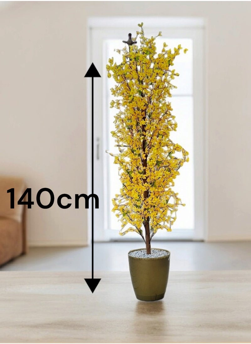 AL KHALDIYA Artificial decorative plant tree with pot, 140 cm  - Image 2
