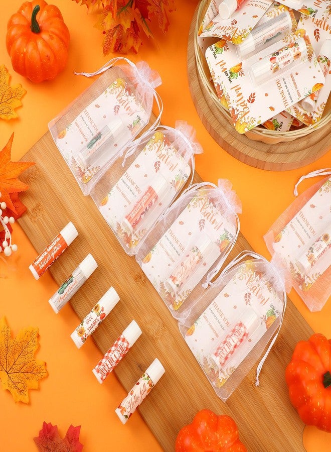 Sacubee 30 Pack Hello Fall Autumn Lip Balm Favors Bulk Fall Happy Thanksgiving Halloween Lip Balm Party Gifts Basket Stuffers Employee Staff Thank You Appreciation Gift for Women Men Teacher Coworkers - Image 3