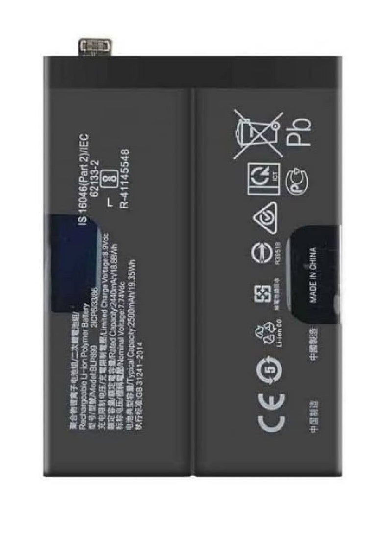 Replacement Internal Battery BLP899 Compatible For OnePlus 10 Pro 5G Black