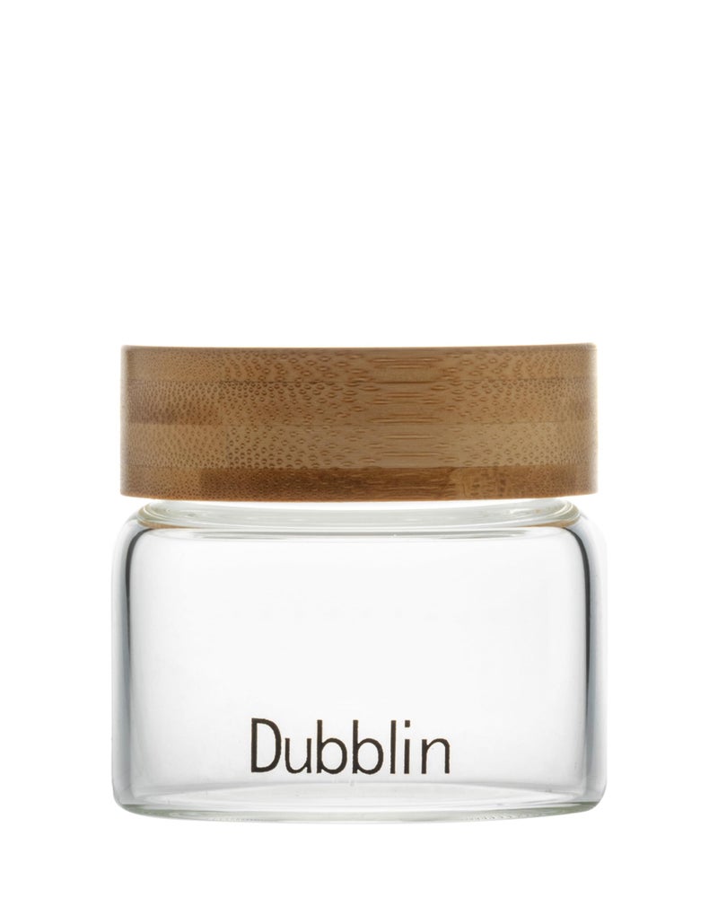 DUBBLIN Borosilicate Glass Jar with Airtight Wooden Lid, 120ml Transparent Kitchen Storage Container, 1 Piece, For Storing and Preserving Tea, Coffee, Snacks | Multipurpose Container for Kitchen - Image 1
