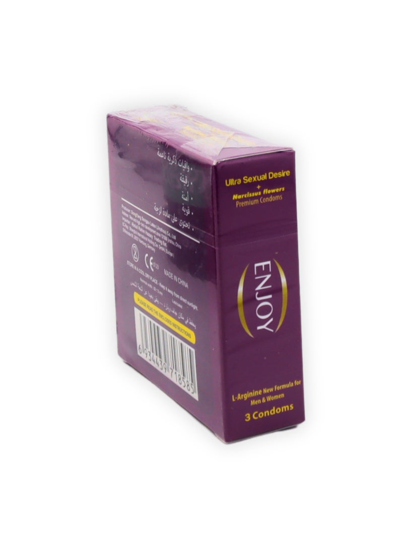 ENJOY U.S.D+ Premium Narcissus Flower Condoms – 3 Pcs, Ultra Thin And Aromatic For Enhanced Pleasure - Image 4