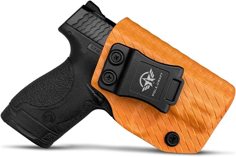 POLE.CRAFT M&P Shield 9MM Holster IWB Kydex Holster Fit: Smith & Wesson M&P Shield Plus / M2.0 / M1.0-9mm/.40 S&W 3.1" Barrel Pistol- Inside Waistband - Image 1