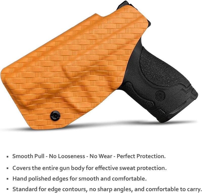 POLE.CRAFT M&P Shield 9MM Holster IWB Kydex Holster Fit: Smith & Wesson M&P Shield Plus / M2.0 / M1.0-9mm/.40 S&W 3.1" Barrel Pistol- Inside Waistband - Image 2