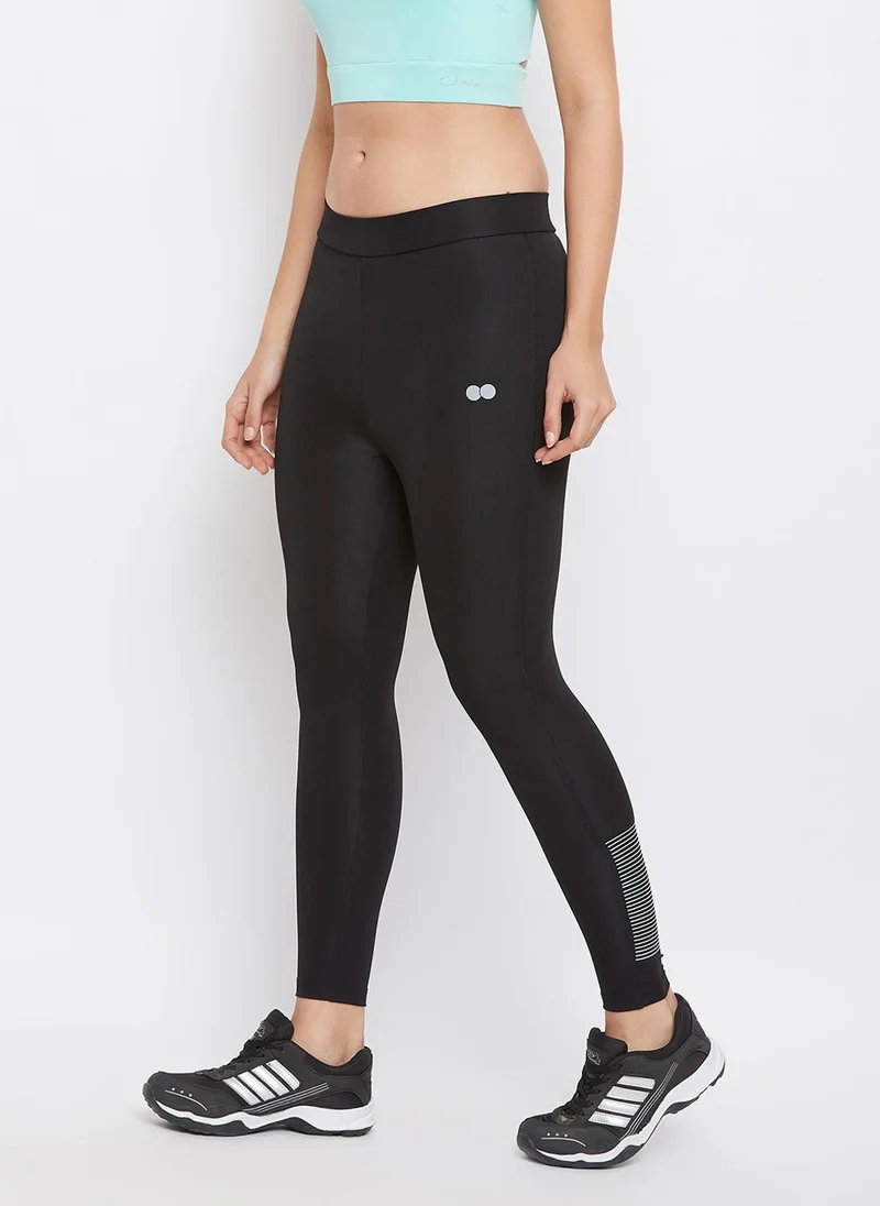 Clovia black Clovia Snug Fit Active Ankle Length Tights in Black for Women | Best Price UAE