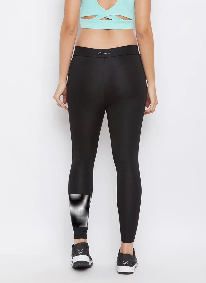 Clovia black Clovia Snug Fit Active Ankle Length Tights in Black for Women | Best Price UAE
