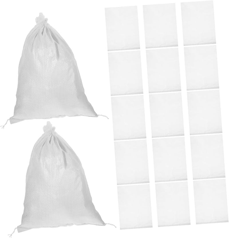 GANAZONO 24 Pack White Woven Reusable Shipping Storage Bags Express Logistics Packaging Sacks - Image 1