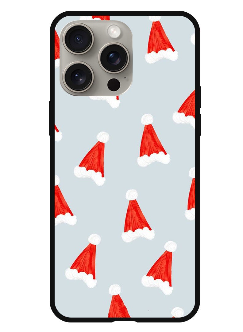 Theodor Protective Case Anti Scratch Shock Proof Bumper Cover For iPhone 15 Pro Christmas Caps - Image 1