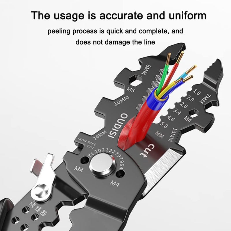 KEETII MART KEETII MART Separating Crimping Stripping Cutting Wing Clamping Tools for Home Appliance Maintenance and MultiFunctional Chrome Vanadium Steel Pliers Electrician Wire  - Image 2