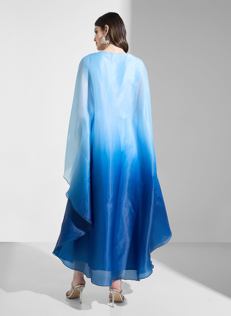 Khizana Kaftan With Ombre Print - Image 2