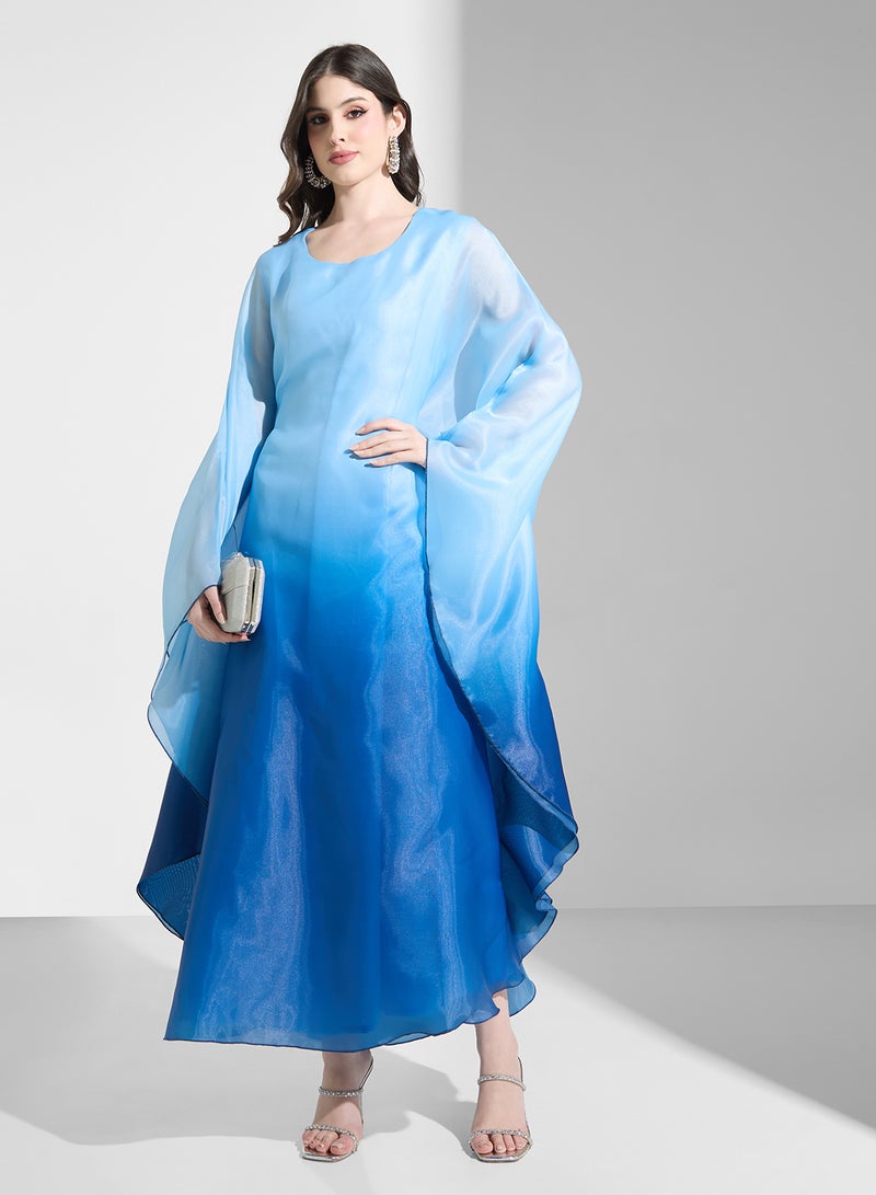 Khizana Kaftan With Ombre Print - Image 4
