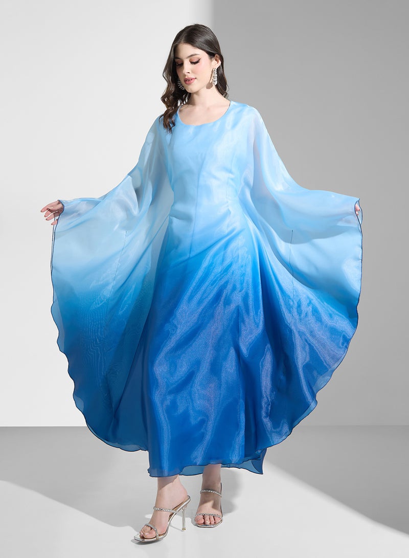 Khizana Kaftan With Ombre Print - Image 1