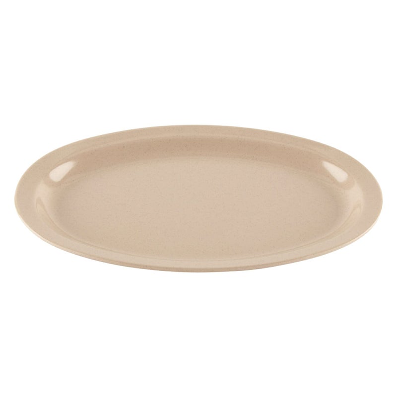 Get G.E.T. OP-612-S Melamine Oval Serving Platter  11.75"" x 8.25""  Sandstone (Set of 12) - Image 1