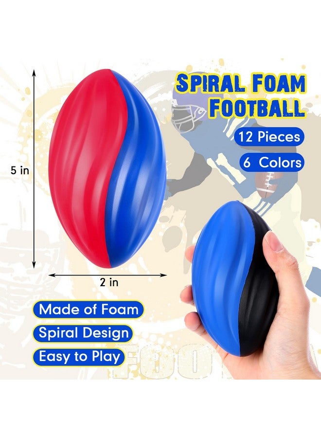 Jerify جيريفي 12 قطعة كرات قدم مصغرة للأطفال كرة رغوة حلزونية بالجملة 5 بوصة كرة رغوة صغيرة ناعمة مقاومة للماء رياضة عيد ميلاد كرة قدم للأطفال للعب في الداخل والخارج (لون زاهي) - Image 3