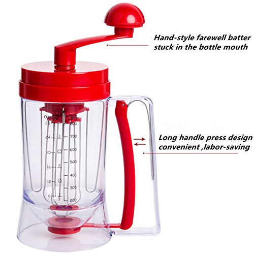 Acrodi Pancake & Cupcake Mixer and Batter Dispenser Perfect Baking Tool Bakeware Maker with Measuring Label - Image 3